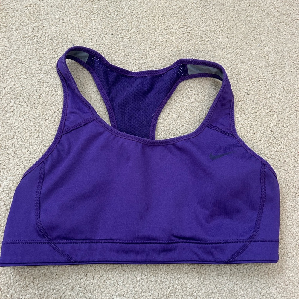 Purple Nike sports bra
